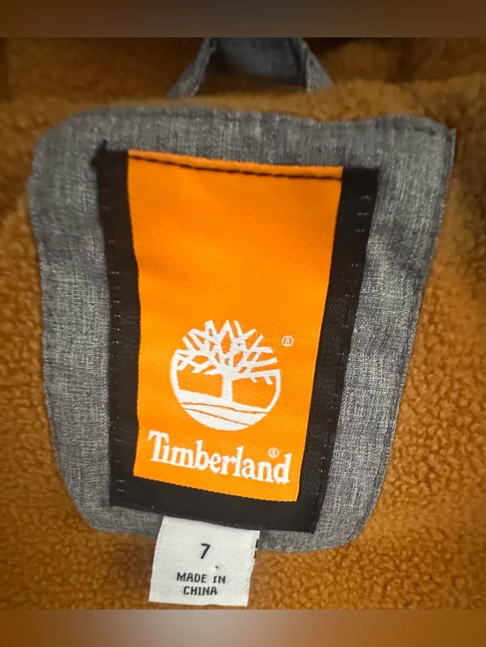 Timberland Heather Gray Hooded Quilted Jacket